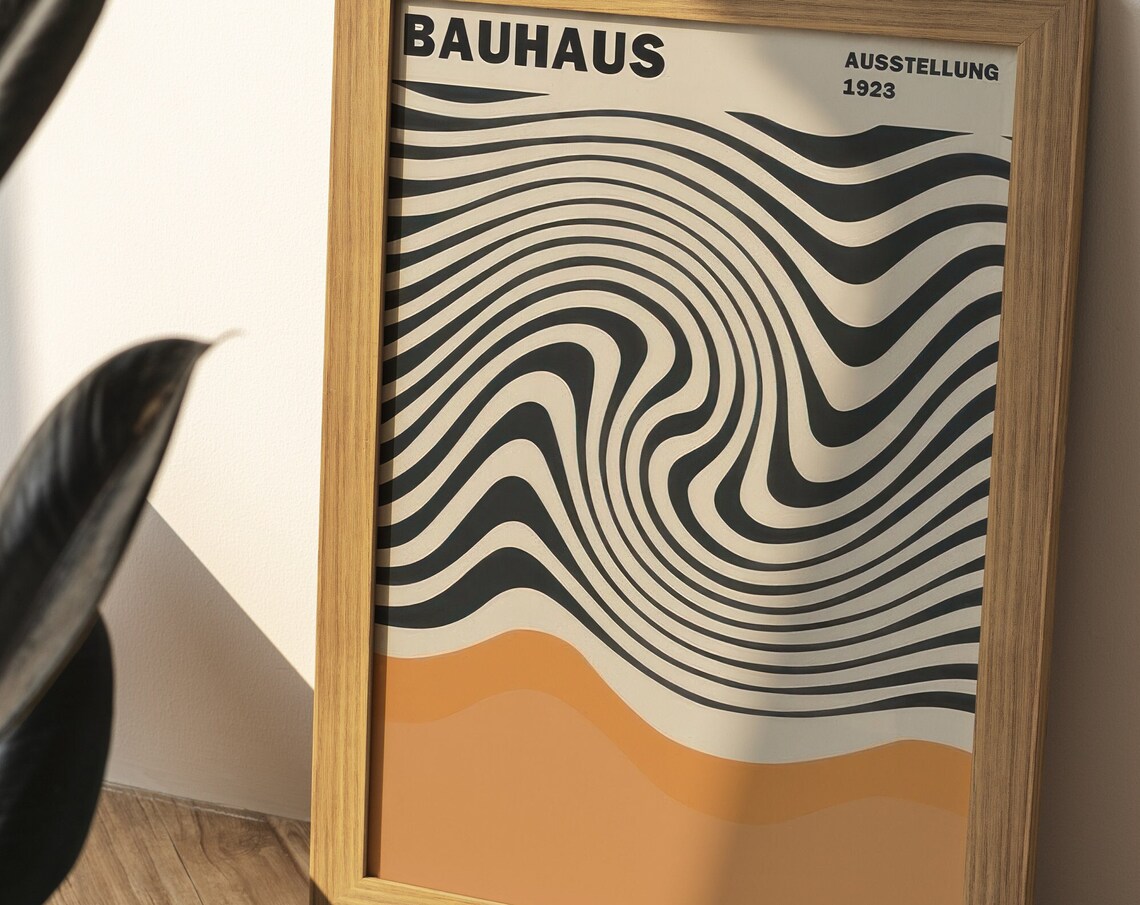 Bauhaus Exhibition Poster, Minimalist Wall Art Print