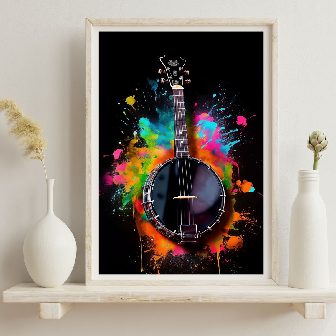 Banjo Poster, Musical Instrument Studio Decor - Image 3