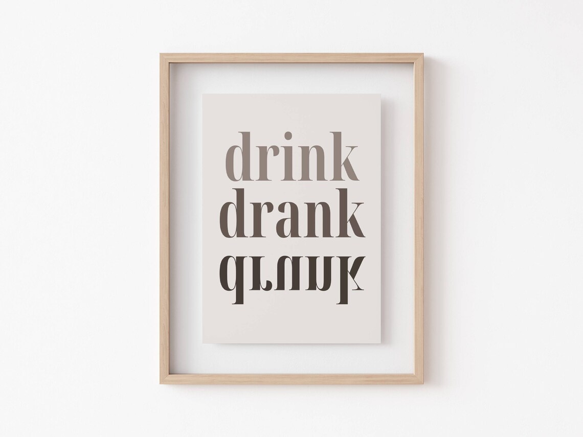 Home Bar Drink Drank Drunk Modern Wall Art Print - Image 3