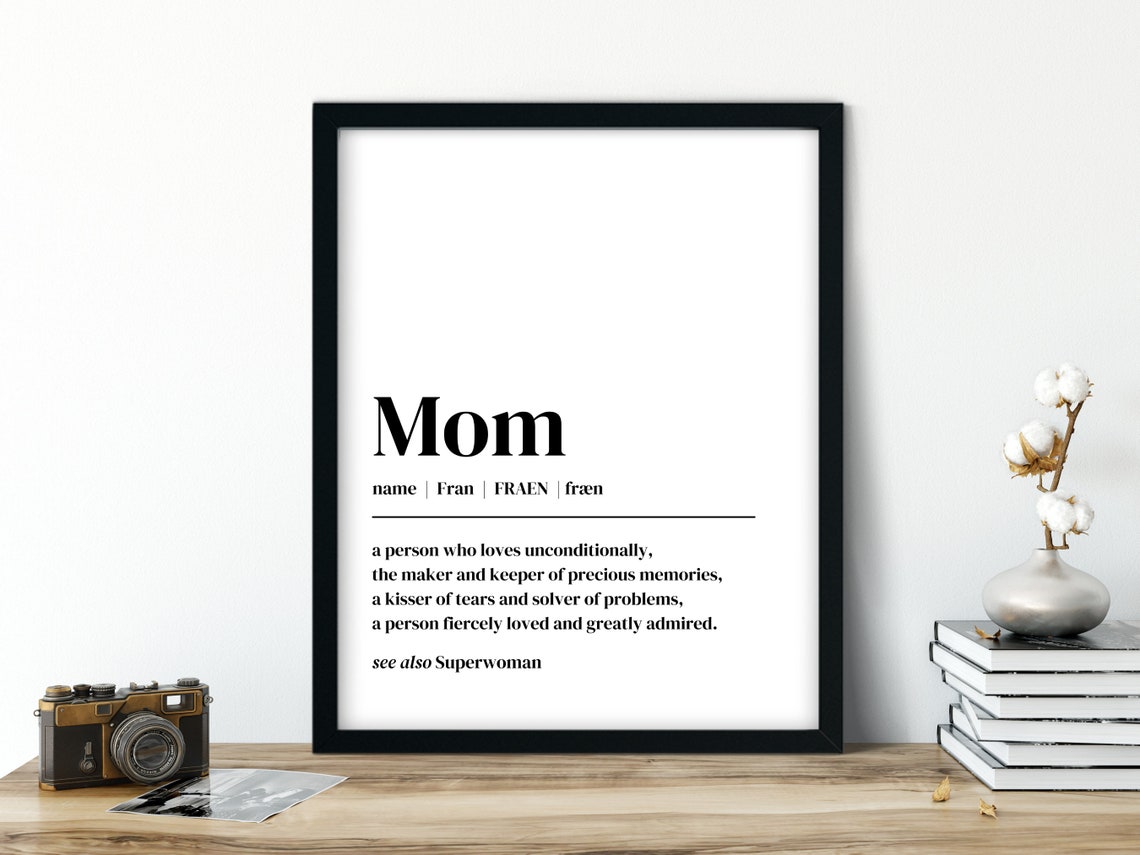 Personalized Mom Definition Dictionary Mothers Day Gift Art Poster - Image 4