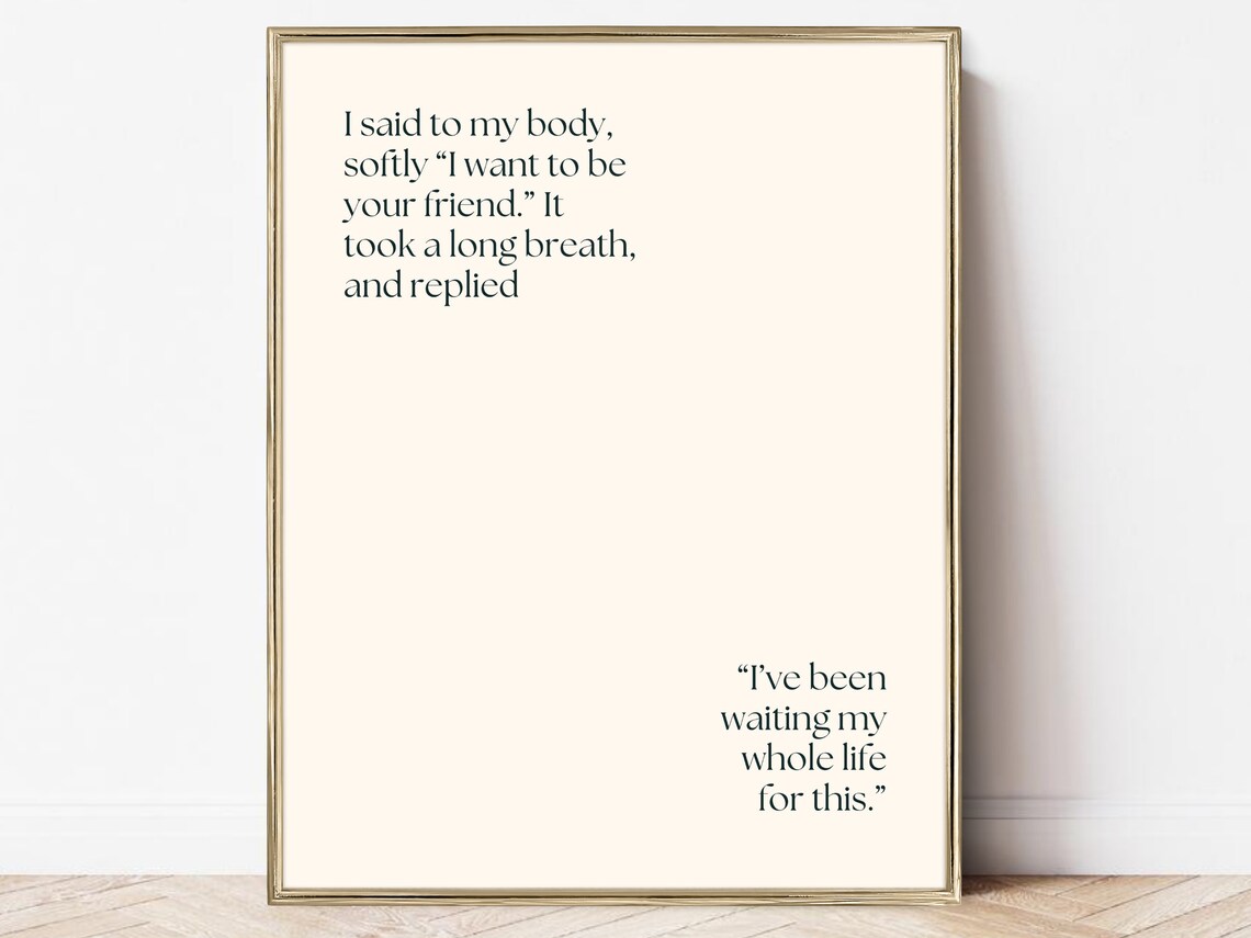 Love Your Body Self Love Affirmation Art Print