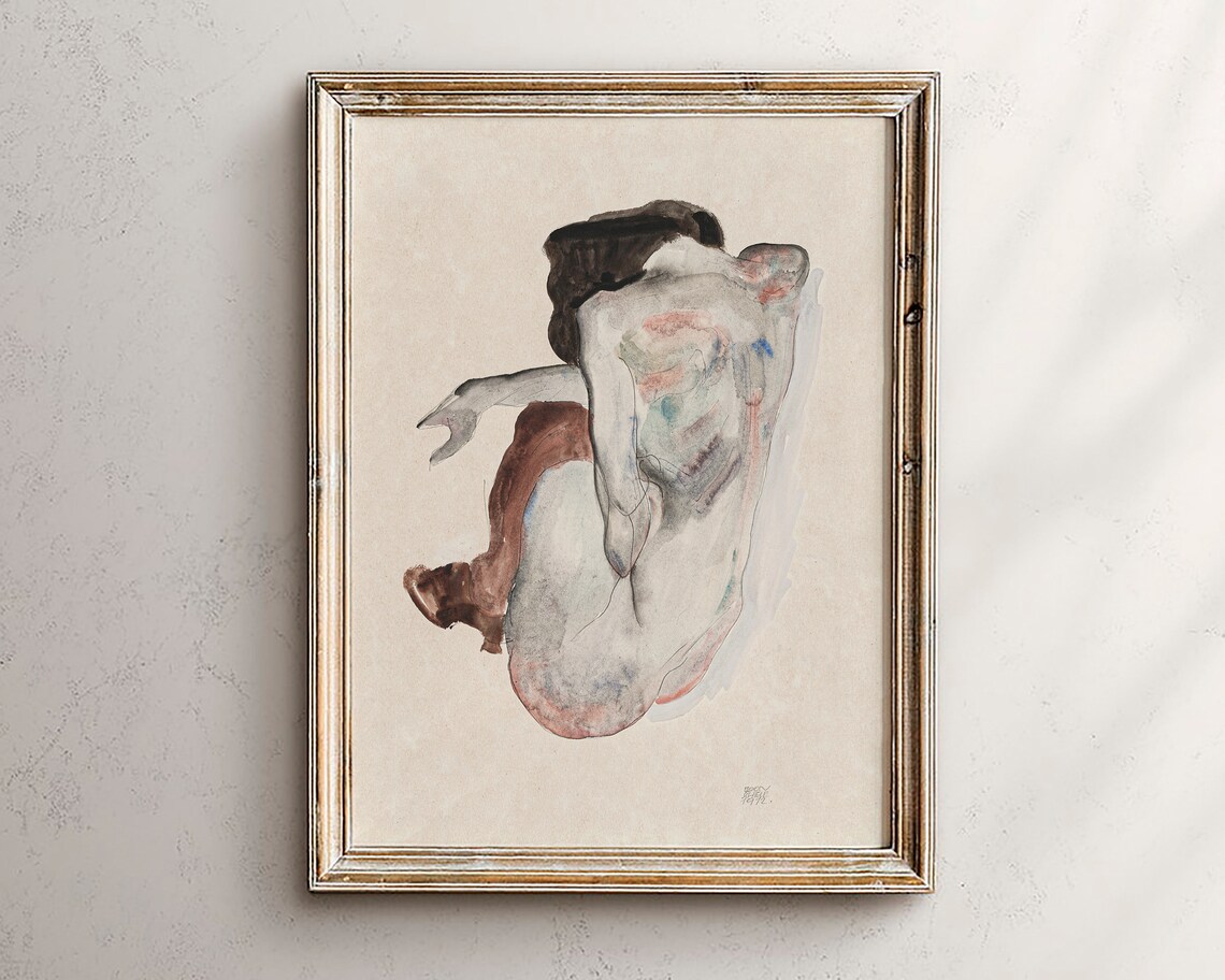 Figure Drawing Painting Abstract Wall Art Line Vintage Sketch Nude Print