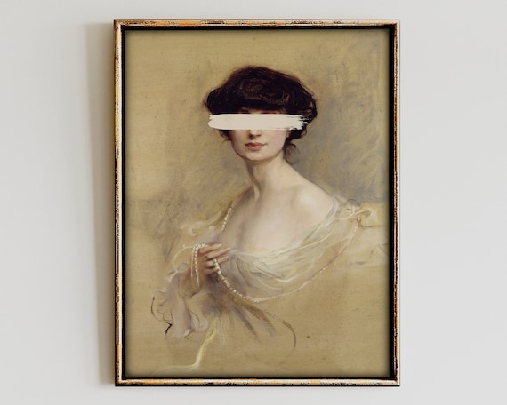 Eclectic Altered Art Vintage Woman Portrait Modern Gallery Poster