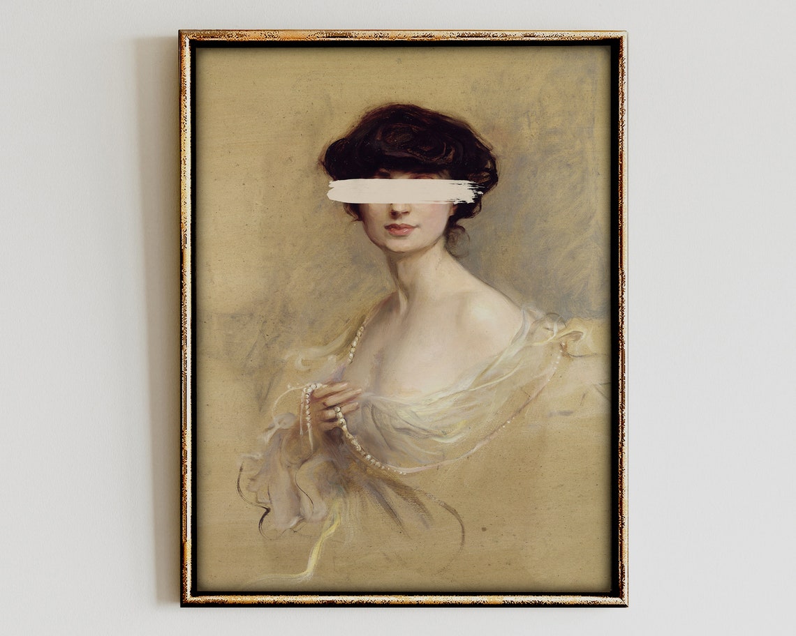 Eclectic Altered Art Vintage Woman Portrait Modern Gallery Poster