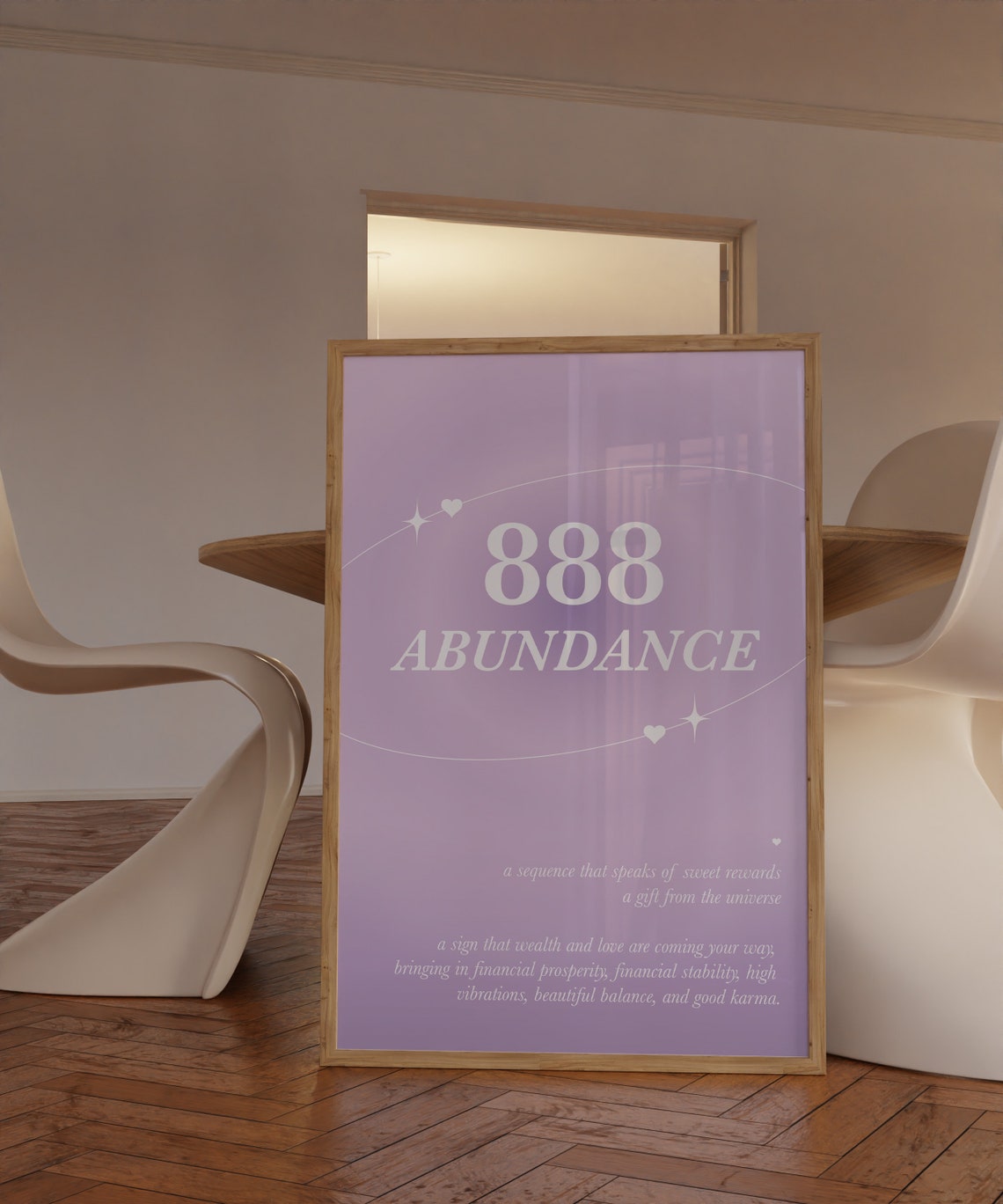 888 Wall Art Bedroom Decor Purple 888 Poster For Girls Purple Room Decor Angel Number 888 Wall Print Purple Aesthetic Decor - Image 4