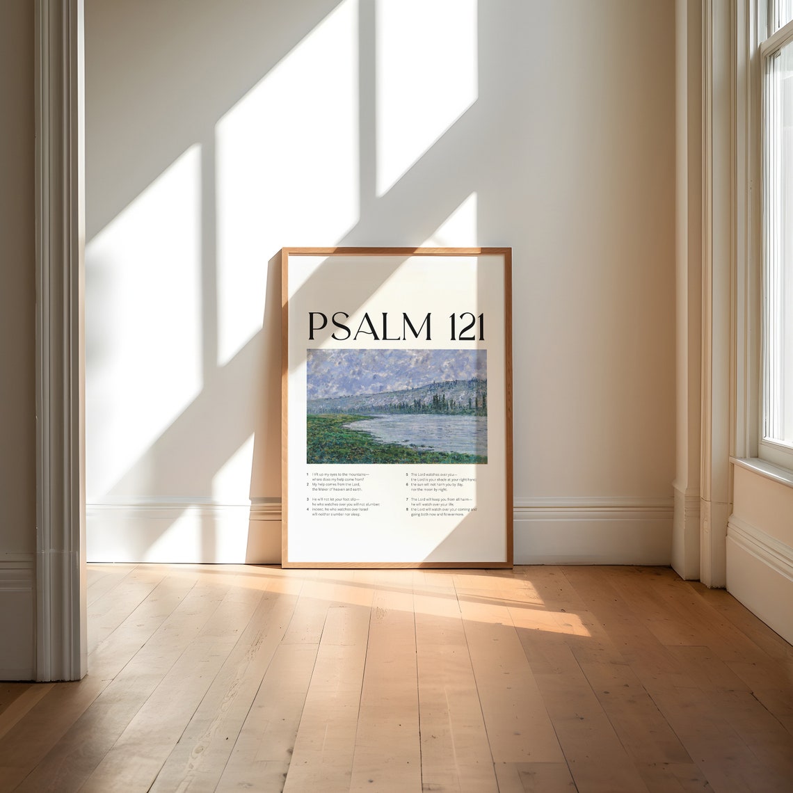 Psalm 121 Chapter I Lift Up My Eyes Mountains Impressionist Poster - Image 2