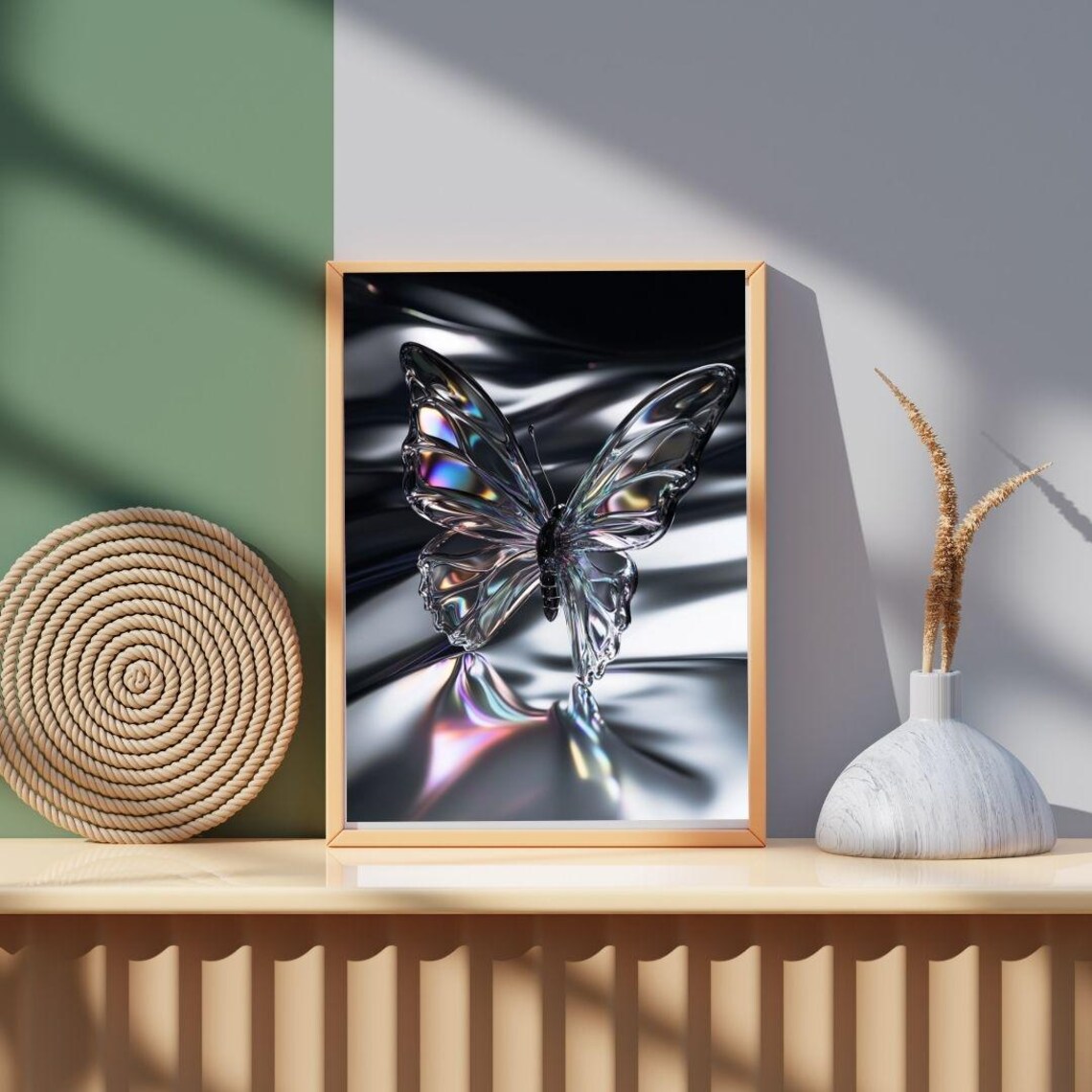 Holographic Butterfly Reflection, Rainbow Decor - Image 3