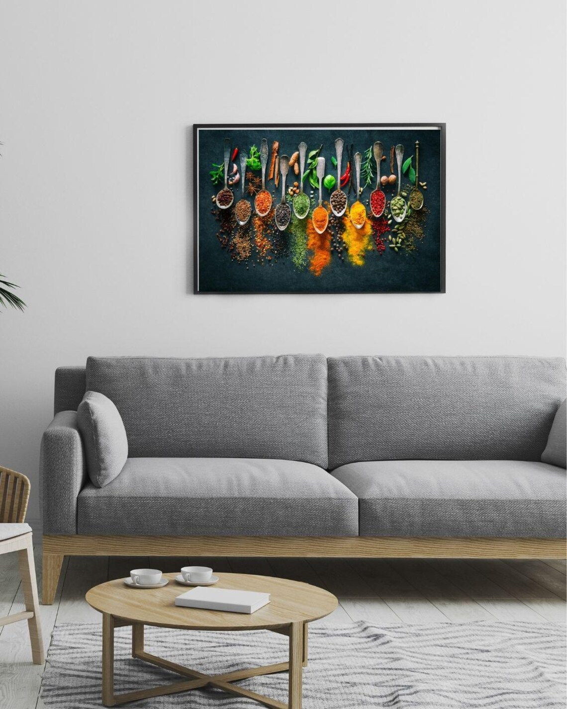 Colorful Spices in Spoons Culinary Photography Kitchen Decor Art Print - Image 2