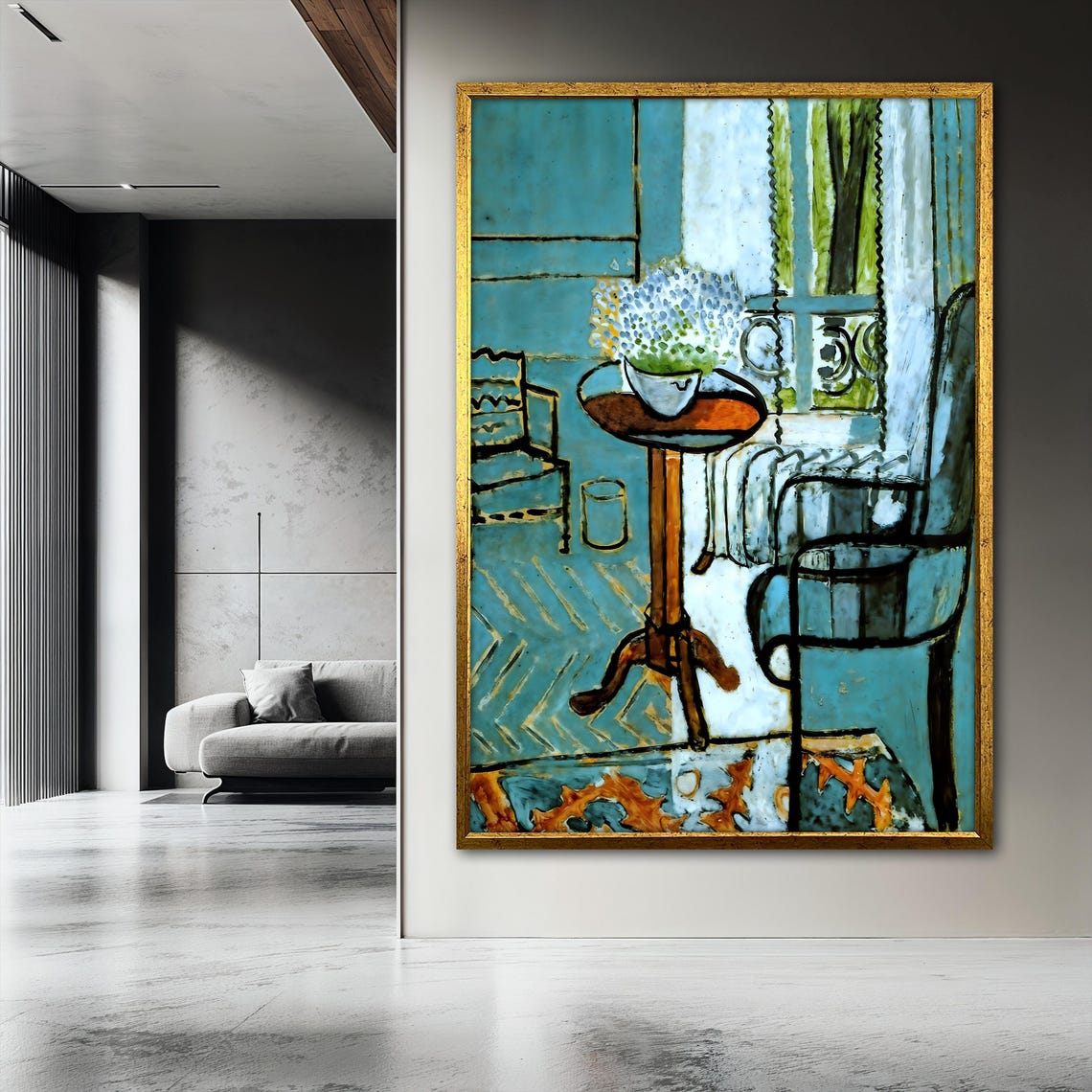 Henri Matisse Blue Interior Vintage Art Poster - Image 3
