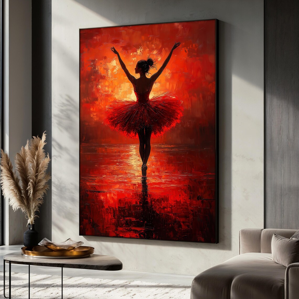 Ballerina Painting, Elegant Ballet Dancer Decor