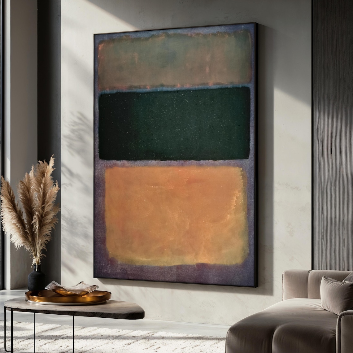 Mark Rothko Moody Abstract Wall Art, Earth Tones