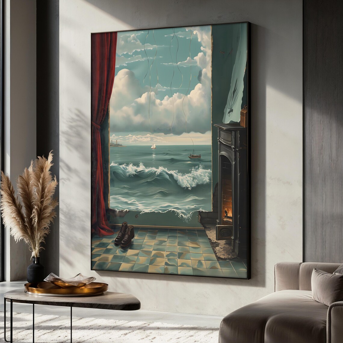 Vladimir Kush Surreal Ocean Painting, Dreamlike Seascape