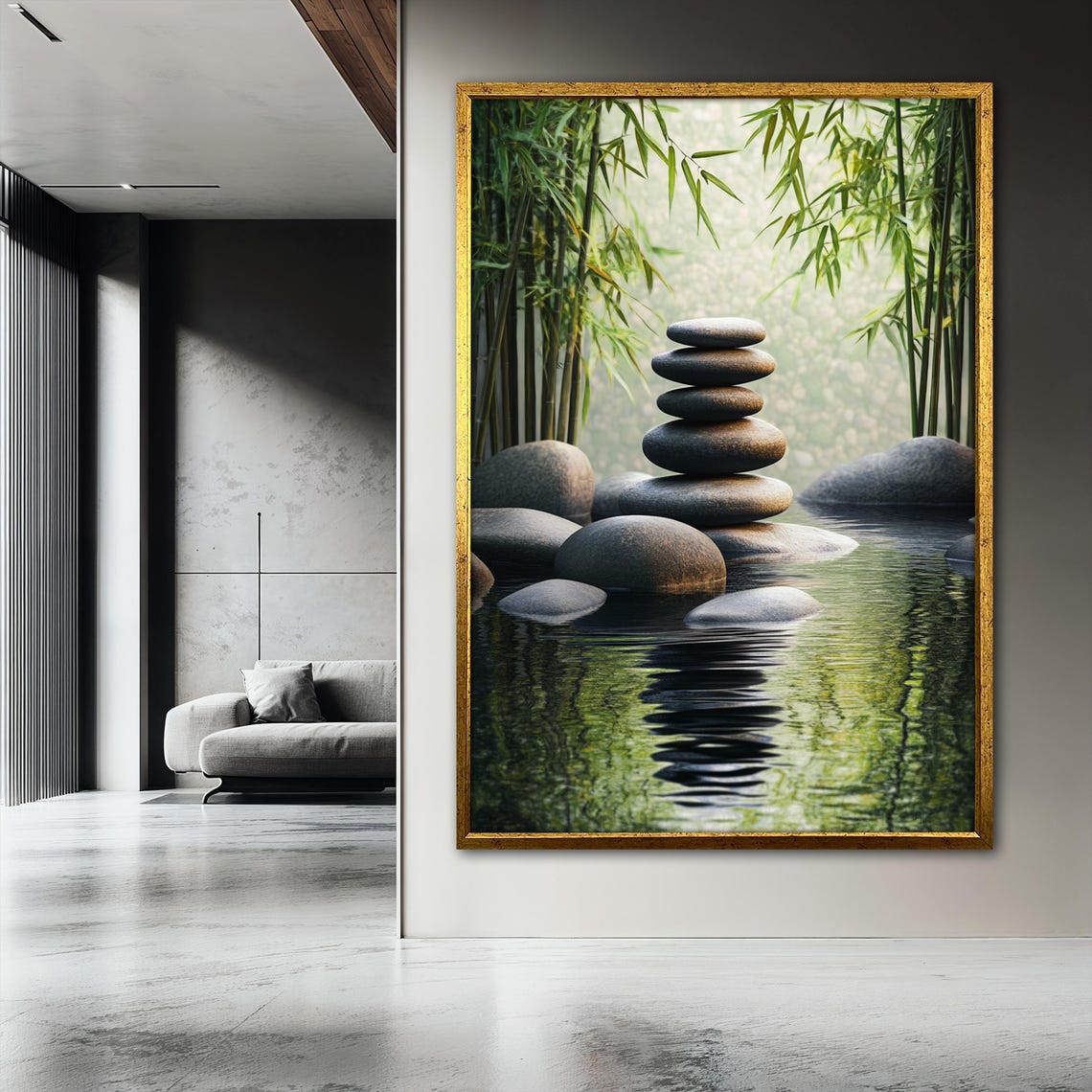 Zen Stones - Tranquil Nature Art - Image 3
