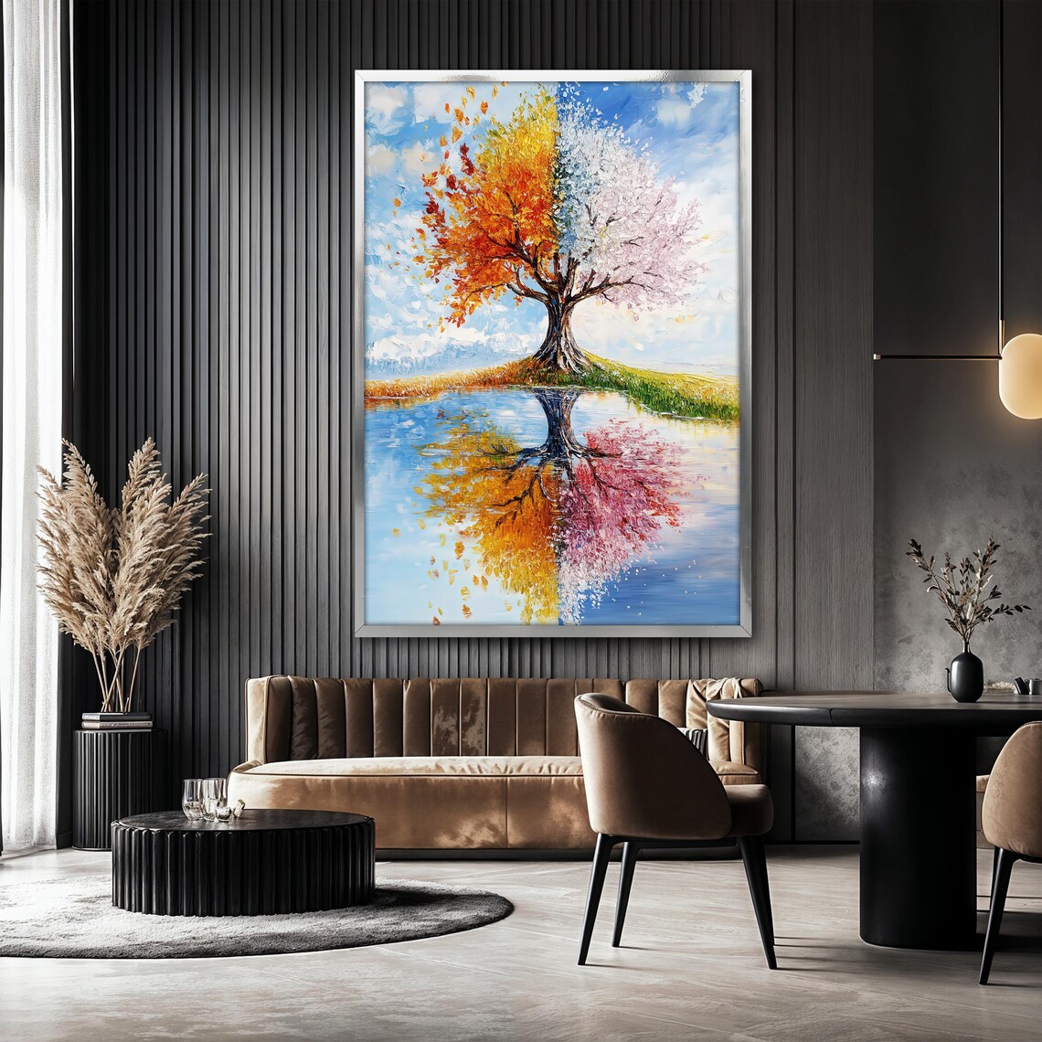 Four Seasons Tree, Abstract Nature Landscape - Image 2