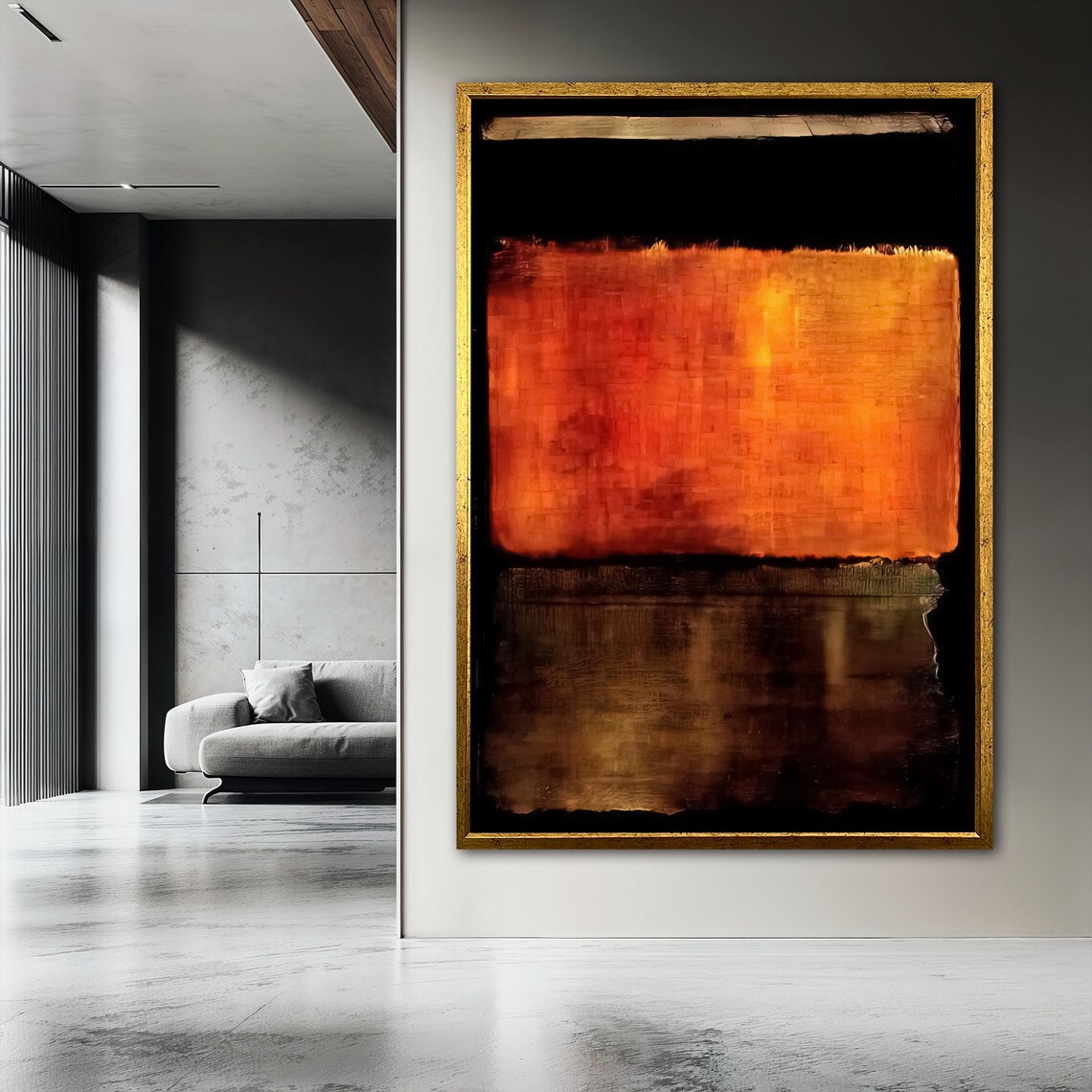 Mark Rothko-Inspired Abstract Art Print, Living Room - Image 3