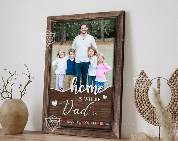 Personalized Home Is Where Dad Is, Father's Day Gift