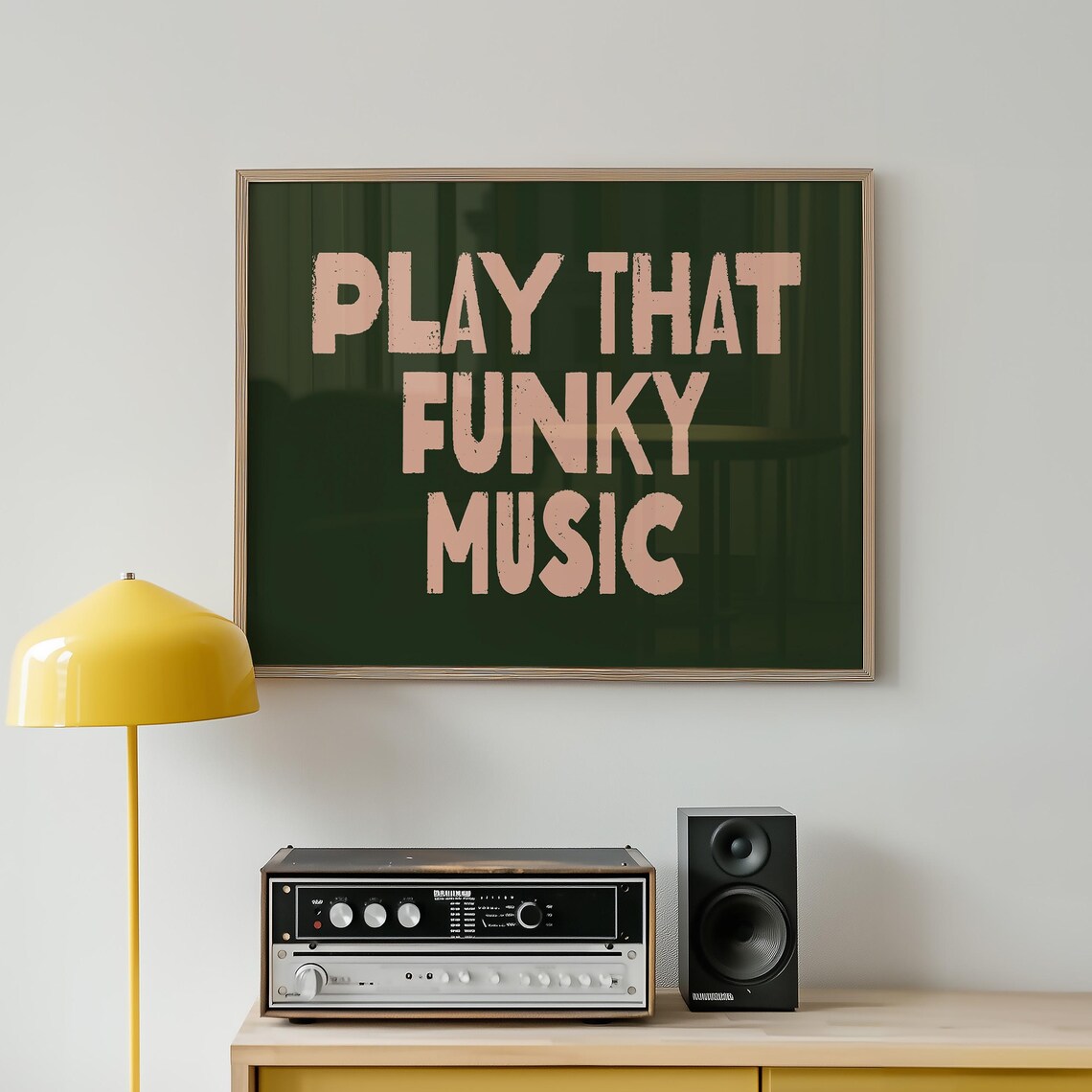 Play That Funky Music Groovy Retro Music Poster