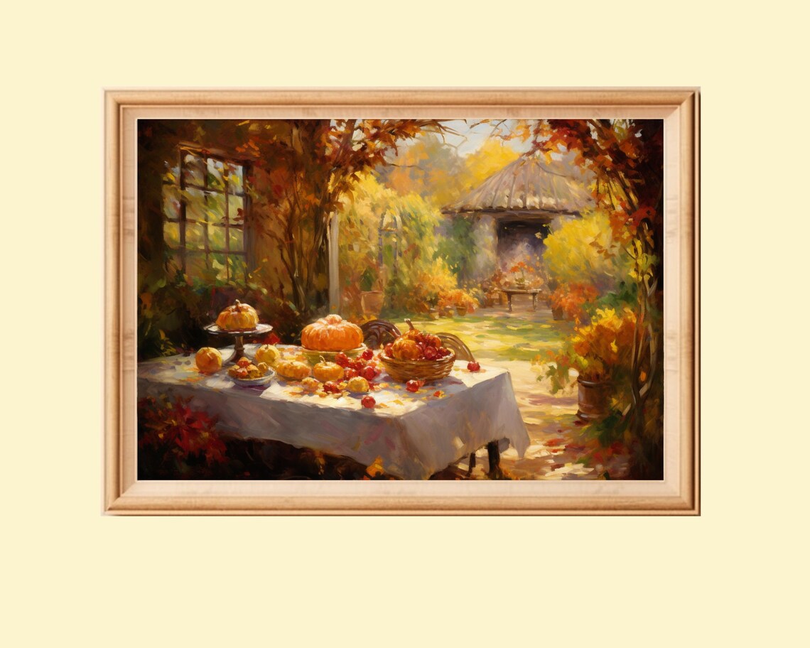 Thanksgiving Dinner Feast - Rustic Autumn Decor
