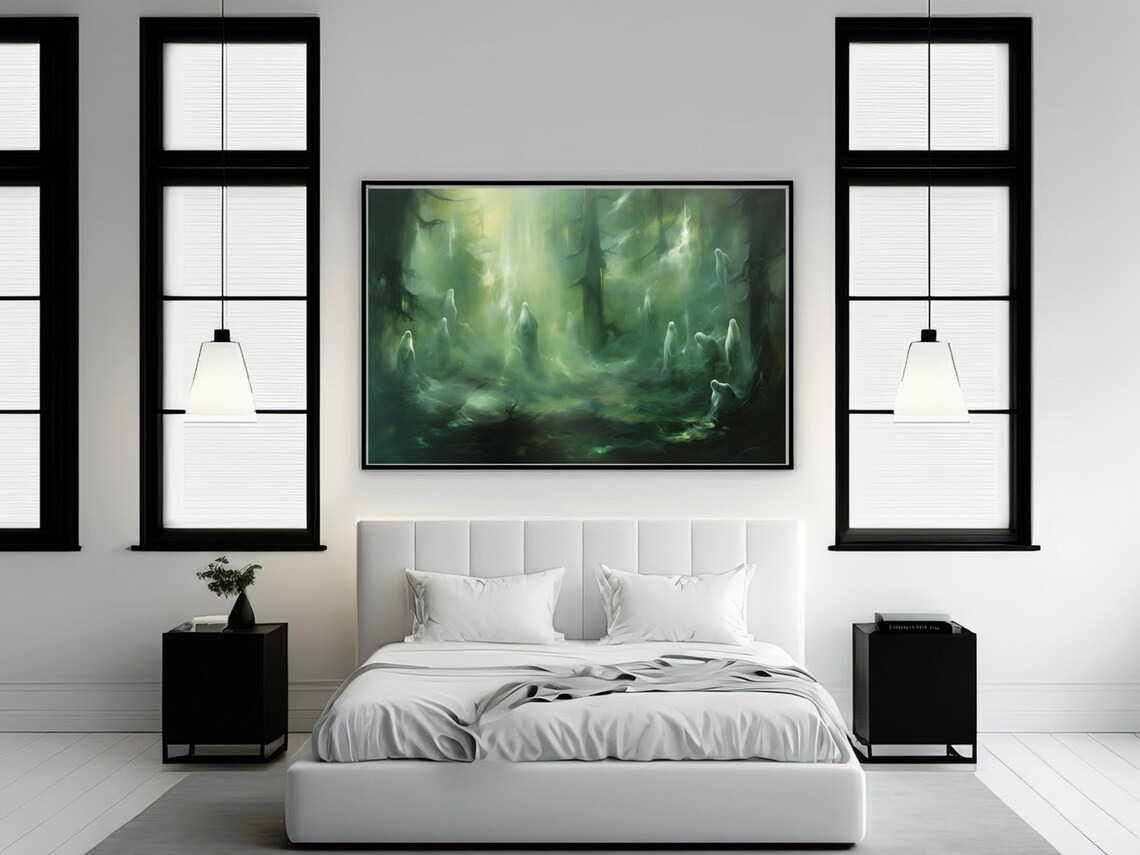 Halloween Ghosts In The Forest, Spooky Decor - Image 2