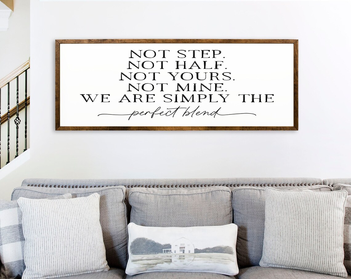 Perfect Blend Family Sign, Abstract Modern Wall Print