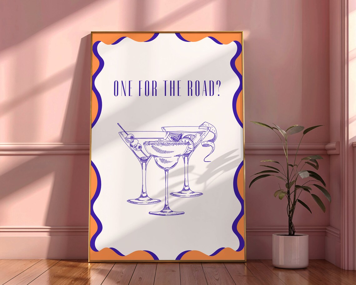 Cocktail Print, Modern Retro Maximalist Art Print - Image 4