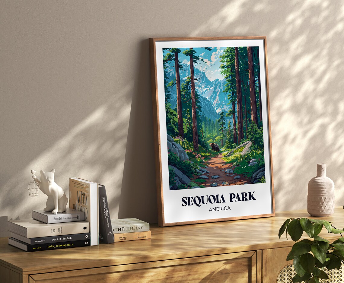 Sequoia Park Watercolor Art Print, National Park - Image 4