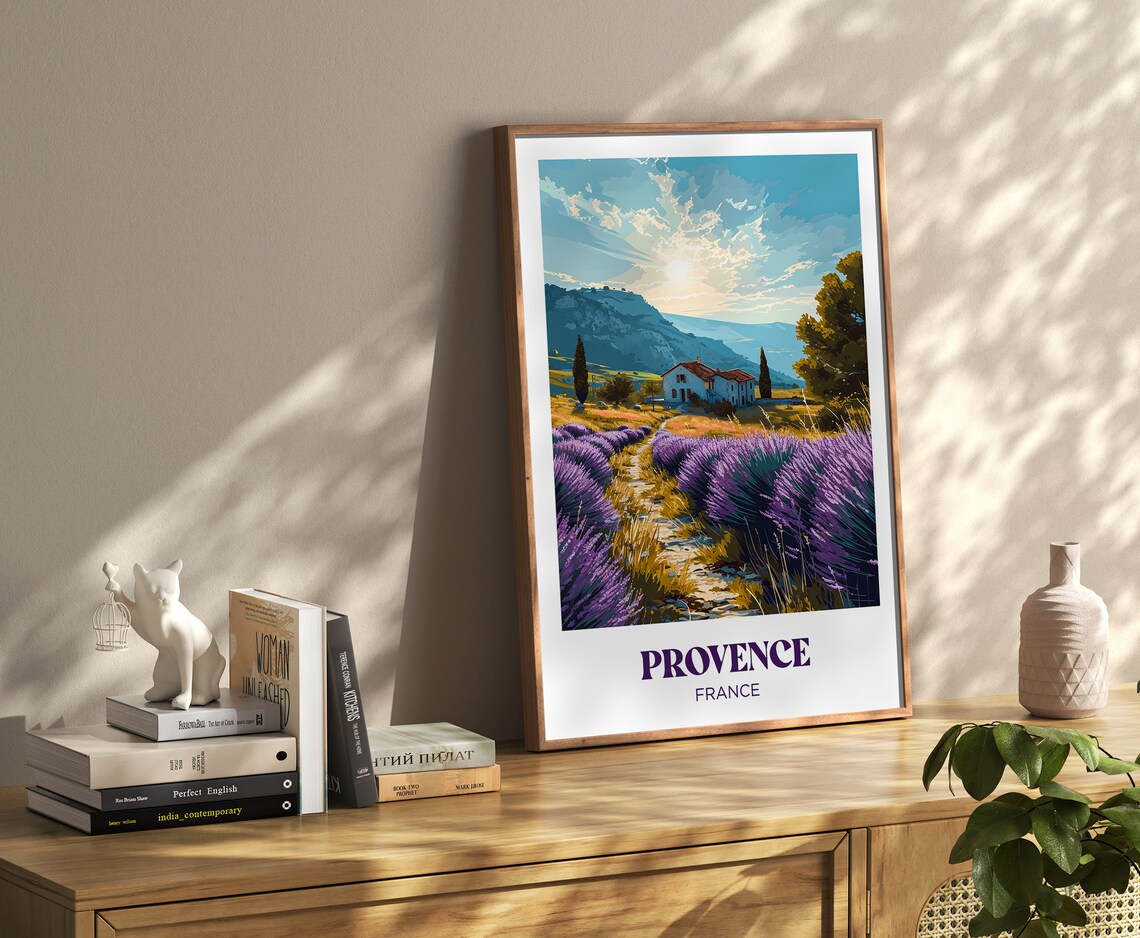 Provence Travel Poster, French Watercolor Farmhouse Art Print - Image 4