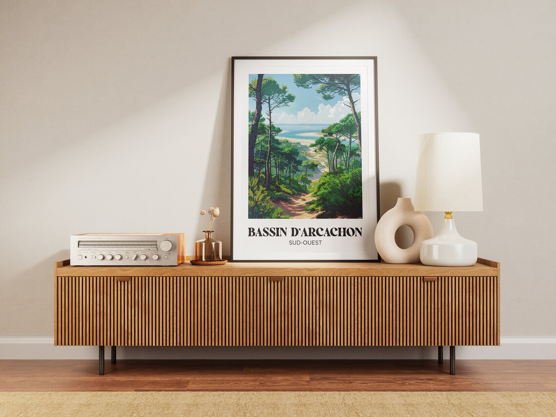 Arcachon Basin Travel Poster, Ocean Landscape - Image 3