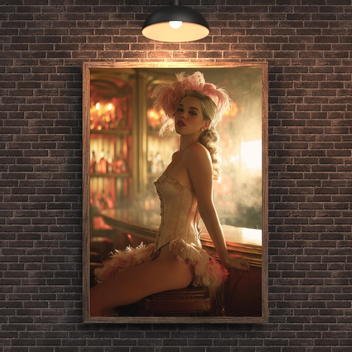 Vintage Burlesque Showgirl Glamour Photo Art Print