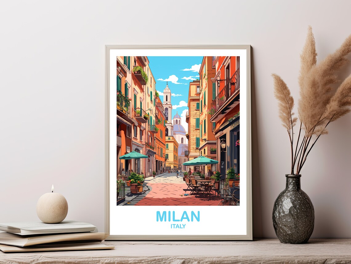 Milan Italy Vintage Travel Poster, Europe - Image 2