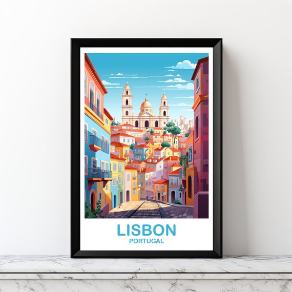 Lisbon Travel Wall Art Digital Portugal Printable Europe City Skyline Sunset Dt2eupoli1
