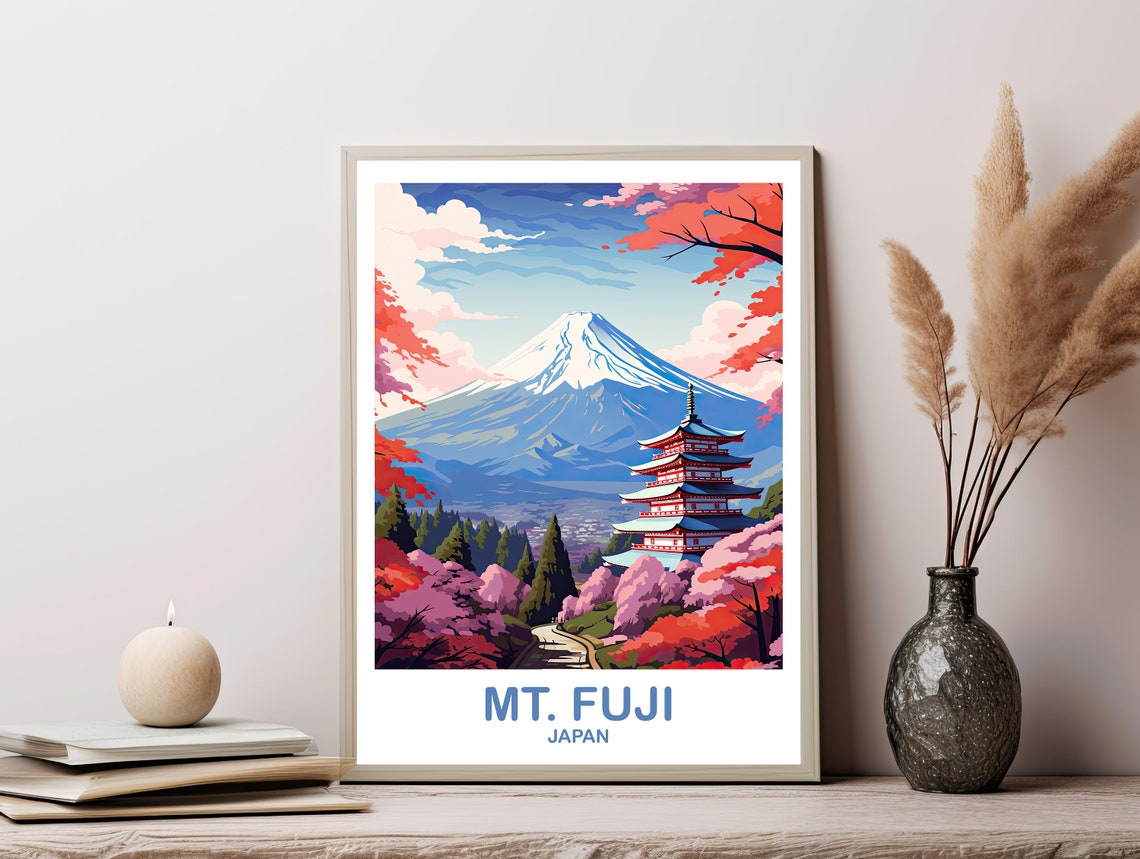 Mtfuji Travel Art Japan Wall Art Travel Wall Art Landscape Travel Wall Art Japan Travel Dt2asjaho5 - Image 3