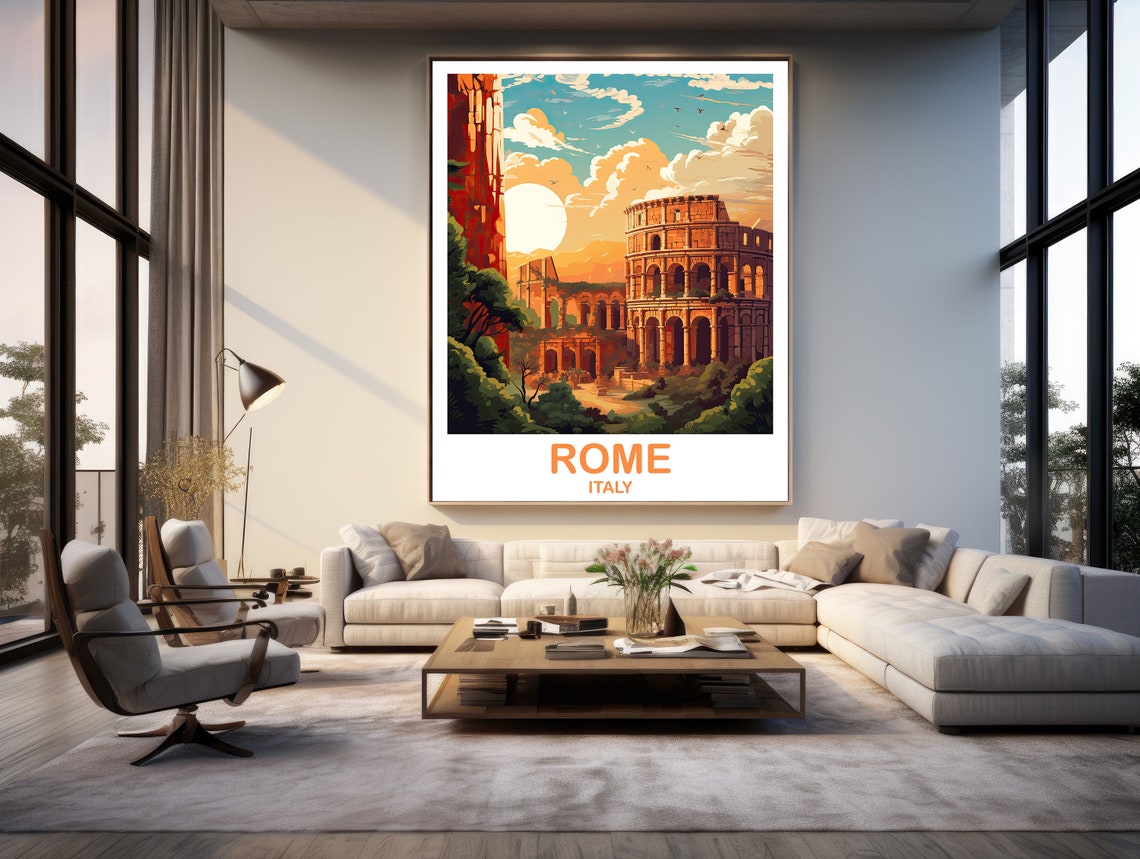 Rome Italy Travel Art Poster Rome Travel Art Italy Poster Rome Travel Wall Art Italy Travel Wall Art T2euitro2 - Image 2