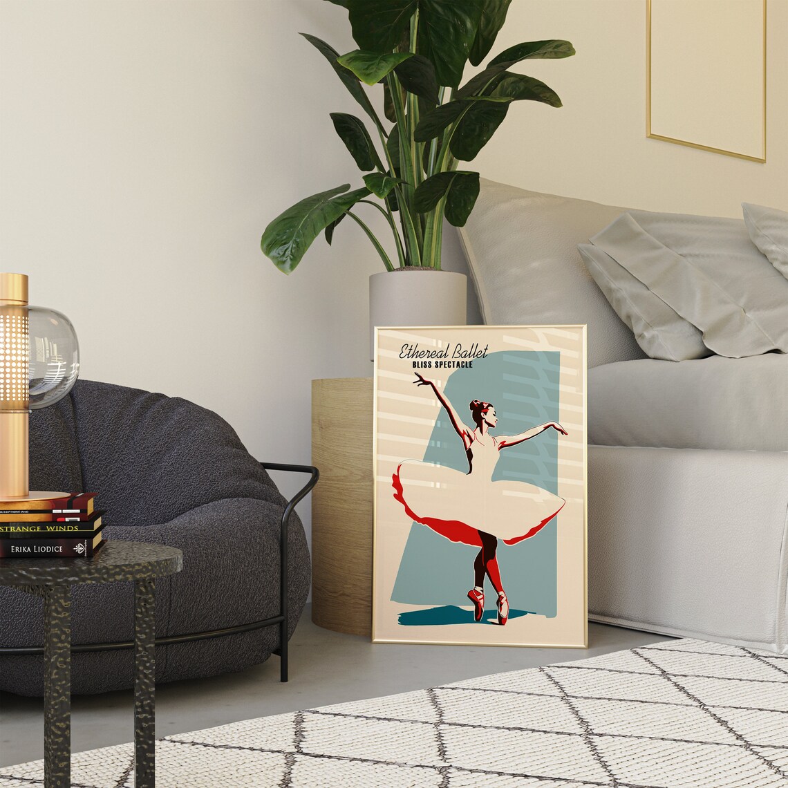 Ethereal Ballet Bliss Spectacle Ballerina Retro Dance Art Poster - Image 4