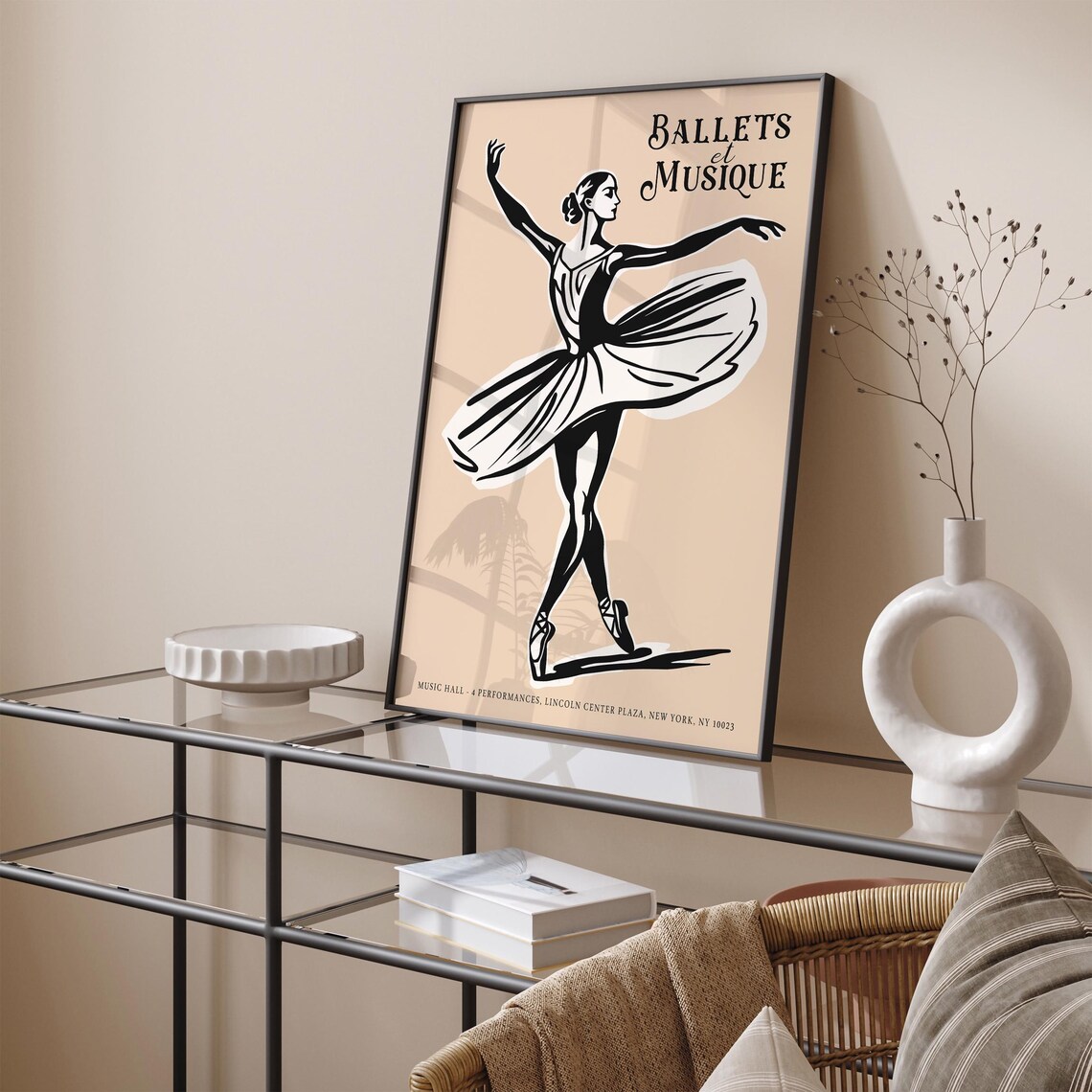 Vintage NYC Ballets et Musique Lincoln Center Ballet Dancer Poster - Image 2
