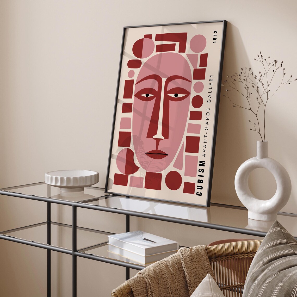 Timeless 1912 Cubism Avant Garde Gallery Geometric Face Poster - Image 4