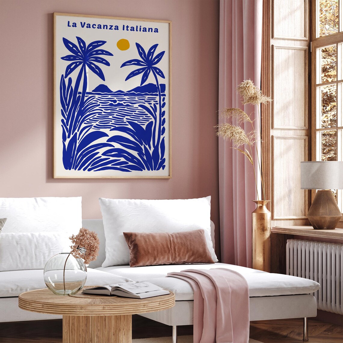 La Vacanza Italiana Blue Palms Coastal Sun Summer Scene Poster - Image 3