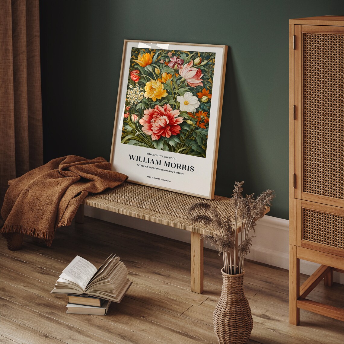 William Morris Retrospective Exhibition Floral Botanical Poster - Image 4