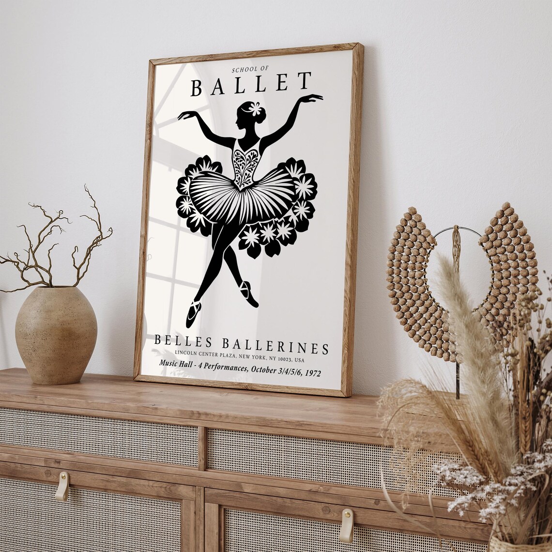 School of Ballet Belles Ballerines 1972 Monochrome Dance Poster - Image 4