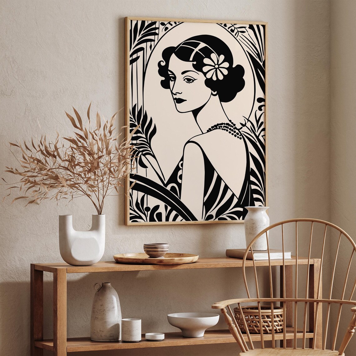 Art Deco Roaring Twenties Elegant Woman Portrait Glamour Poster - Image 3
