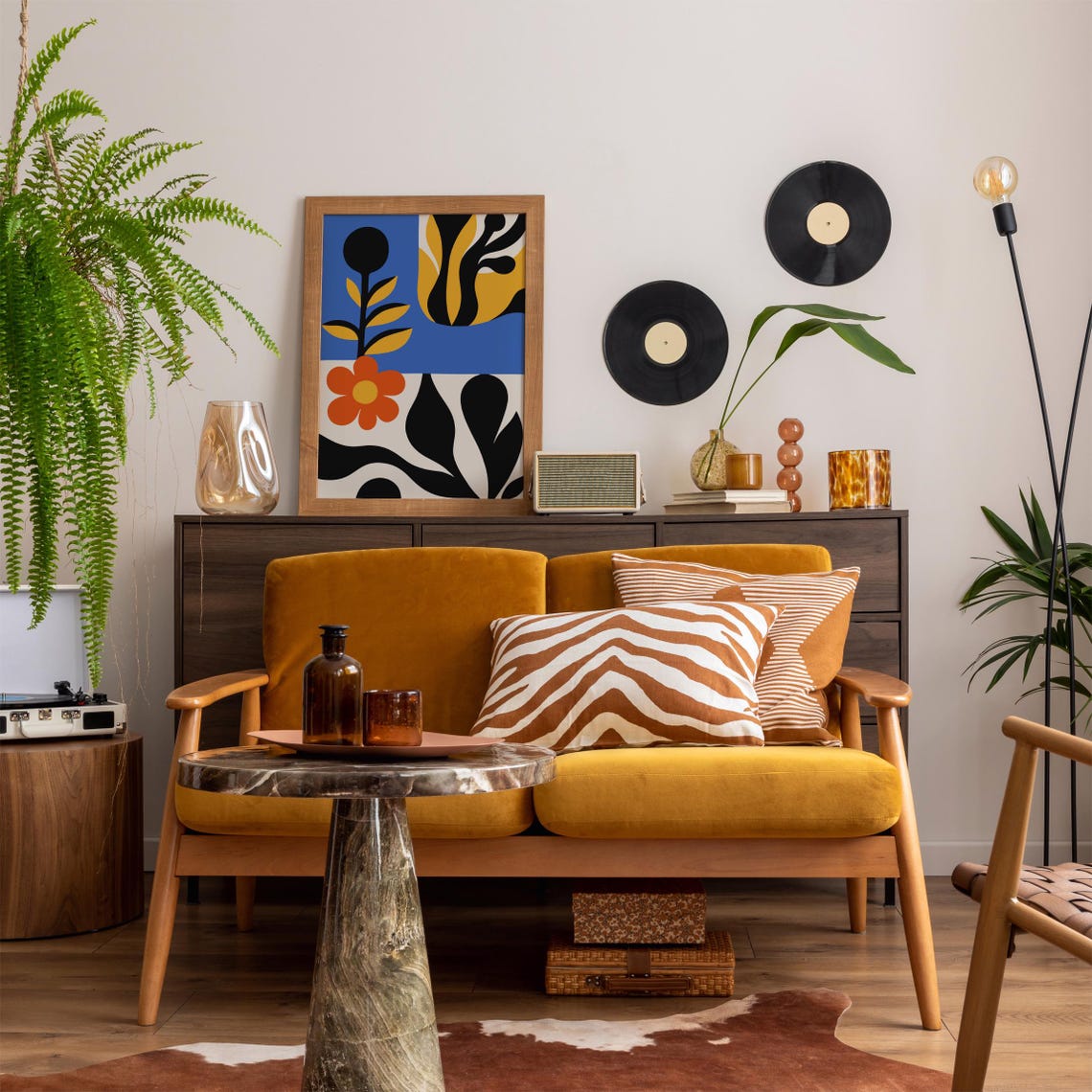 Matisse Style Bold Retro Cut-Outs Abstract Mid-Century Poster - Image 5