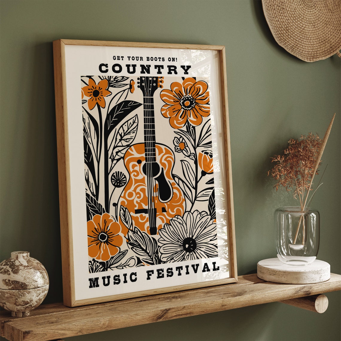 Country Music Poster Vintage Music Poster Western Wall Art Nashville Concert Poster Farmhouse Decor Country Music Fan Cowboy Wall Art - Image 4