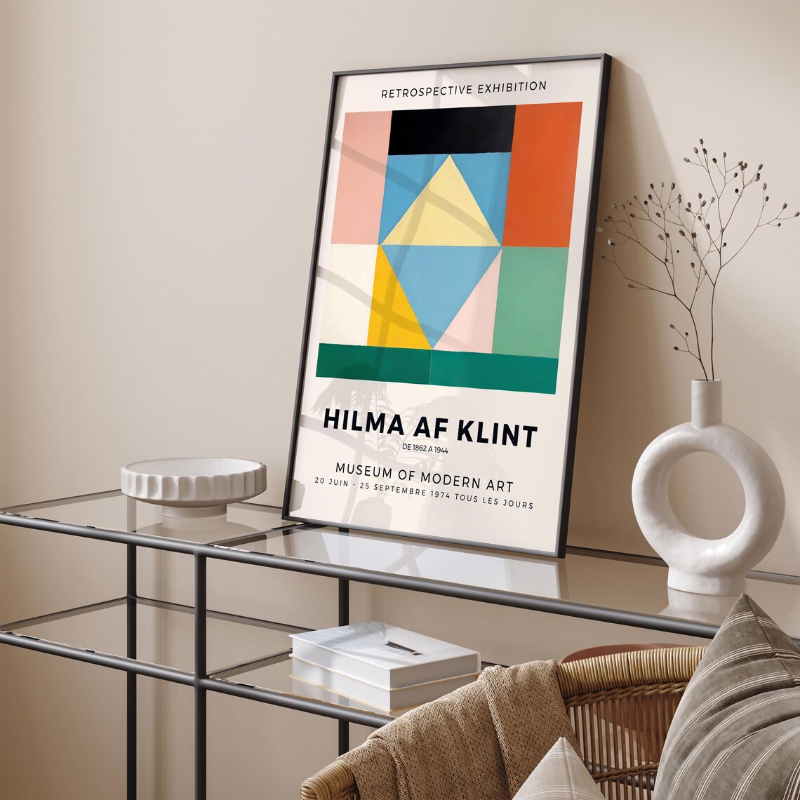 Hilma af Klint Retrospective Exhibition Geometric Abstract Print - Image 2