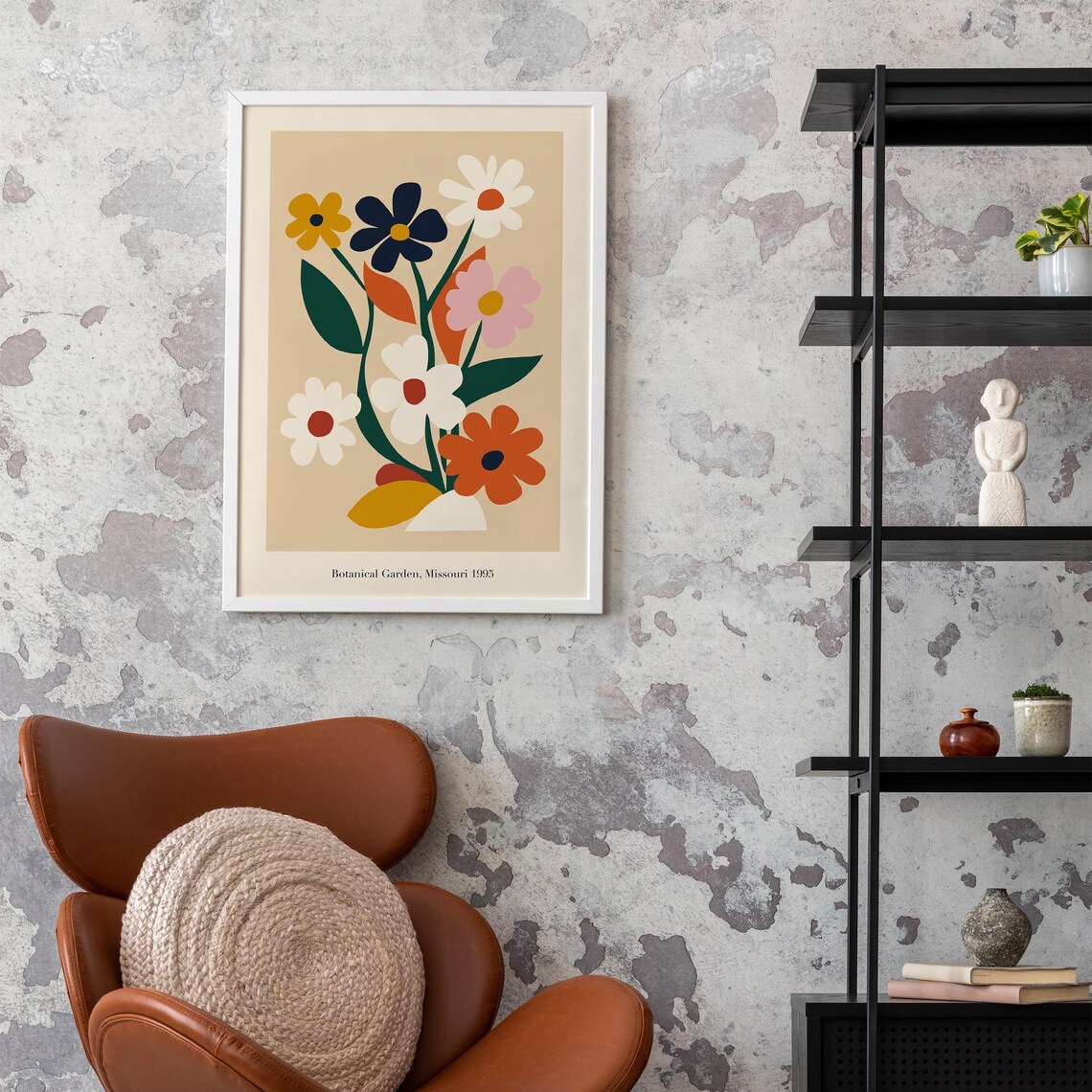 Botanical Garden Missouri 1995 Colorful Floral Bouquet Poster - Image 4