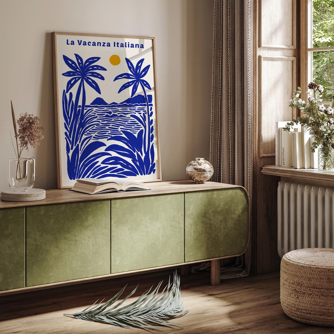 La Vacanza Italiana Blue Palms Coastal Sun Summer Scene Poster - Image 4