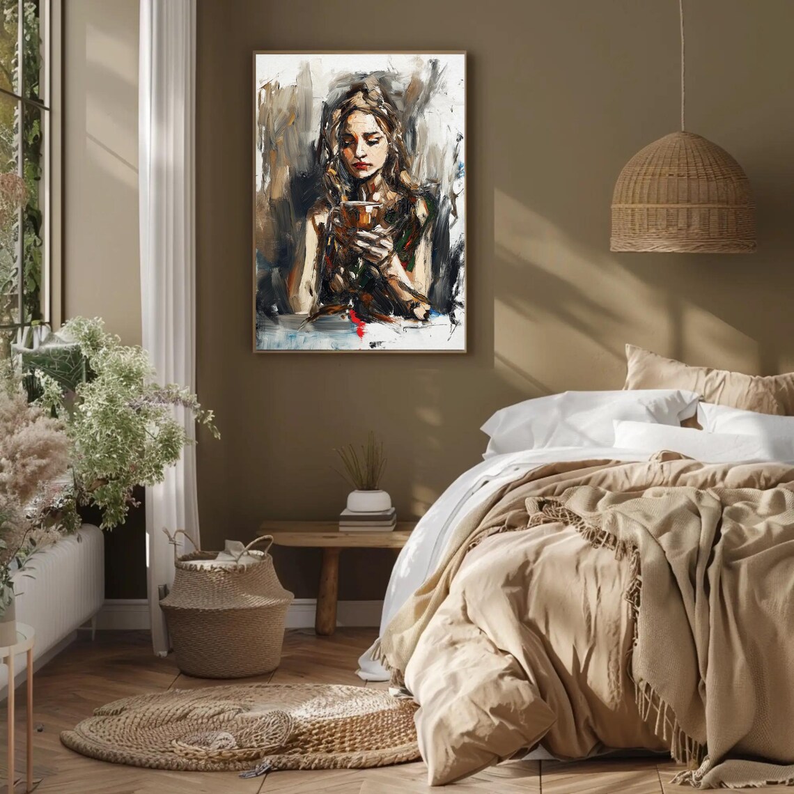 But First Coffee Portrait Premium Art Print - Image 2