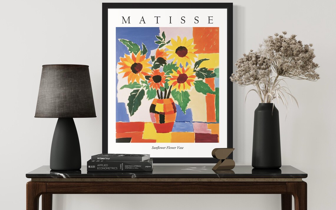 Matisse Style Sunflower Flower Vase Sunny Fauvist Still Life Poster - Image 3