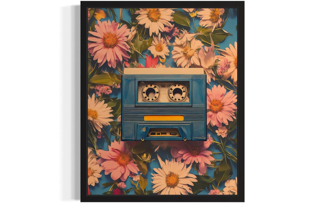 Cassette Tape Pop Art Poster