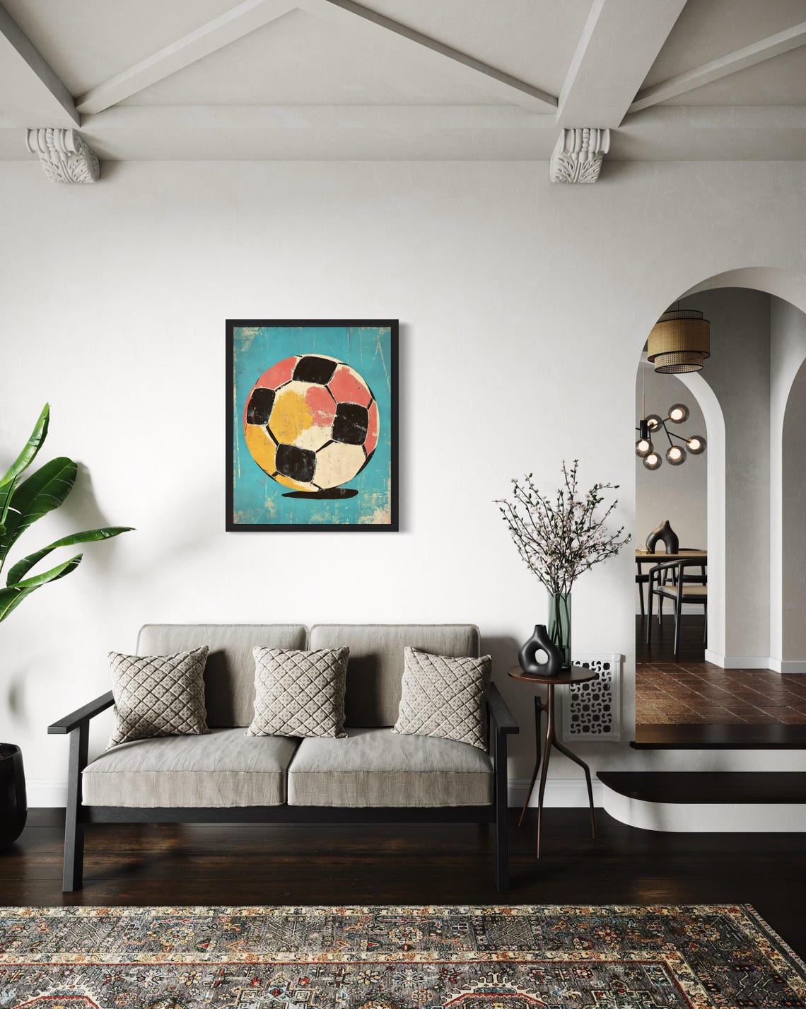 Soccer Pop Ball Poster Print - Image 2