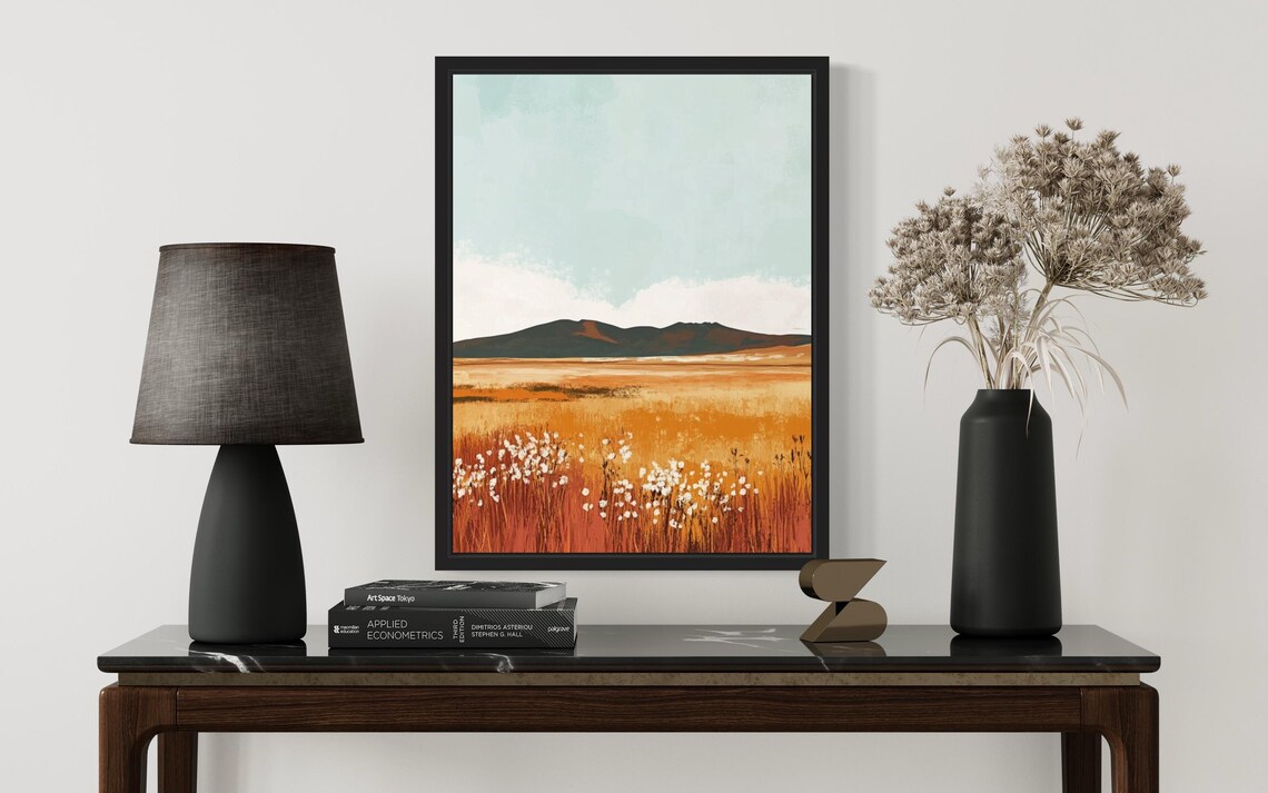 Carrizo Plain Abstract Boho Bathroom Decor - Image 3